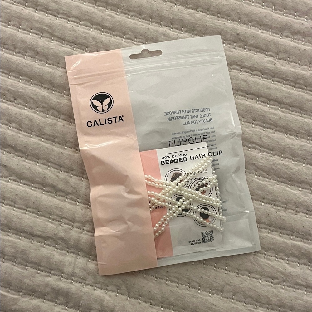 Calista Pearl Beaded Hair Clip